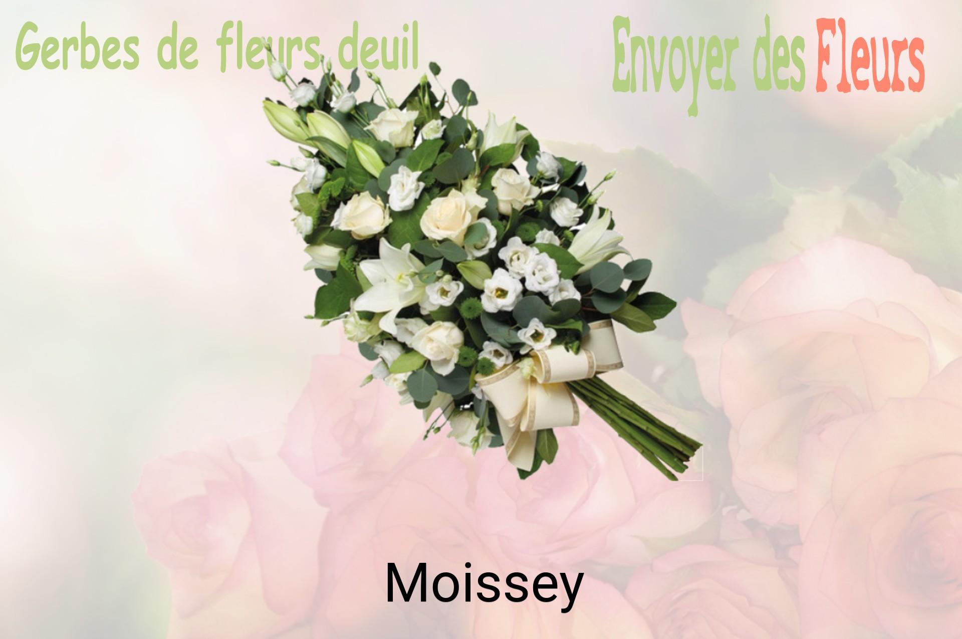 Gerbe de fleurs de deuil livrée à Moissey